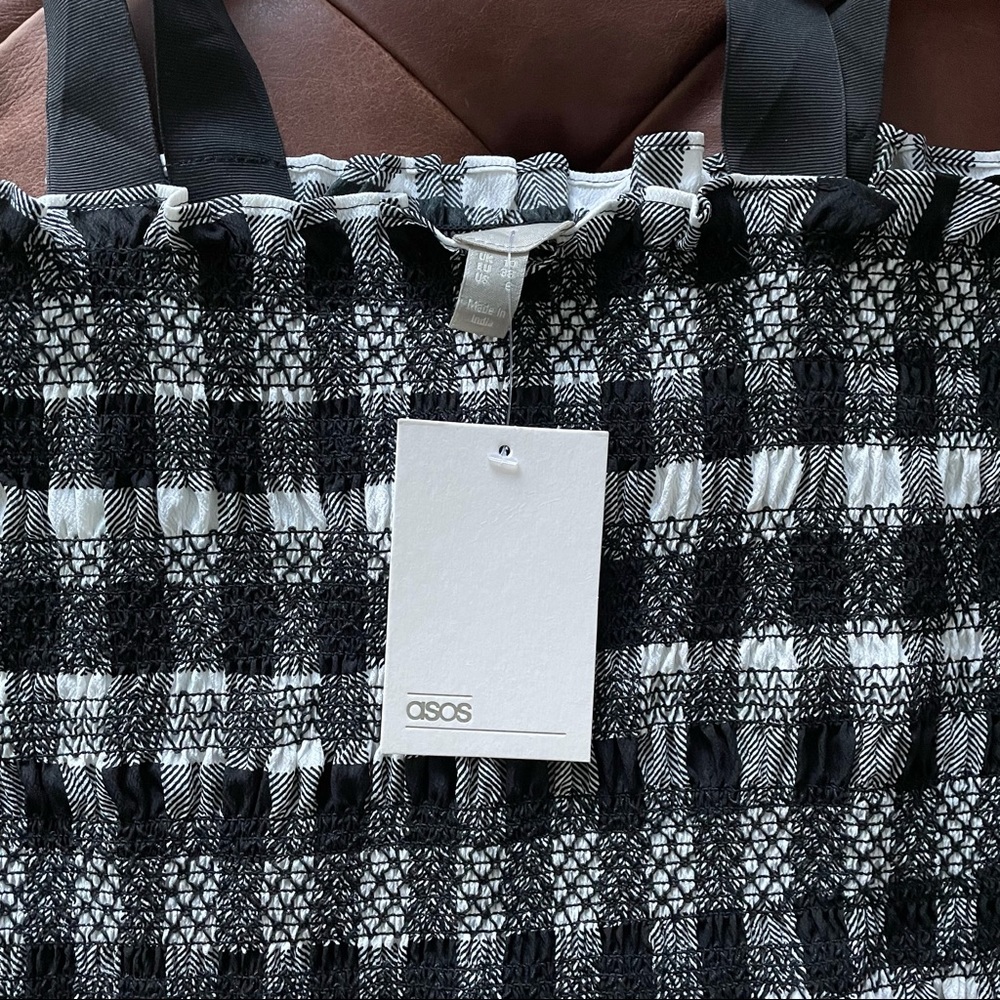 ASOS Ruched Gingham Dress - Picture 6 of 9